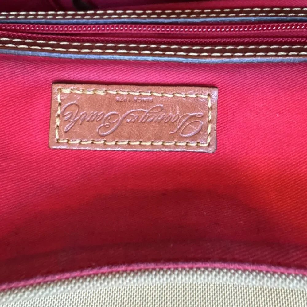Dooney Bourke Nylon Flap Women's Backpack Khaki, Leather Adjustable Strap $139‎